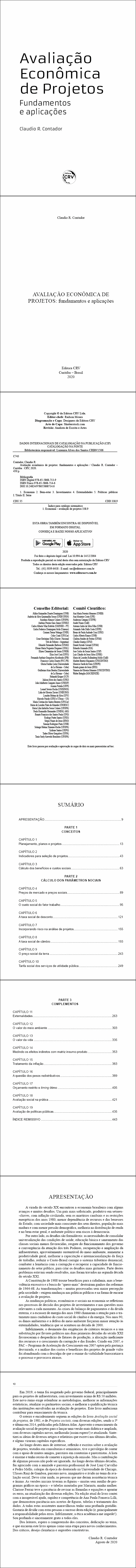 AVALIAÇÃO ECONÔMICA DE PROJETOS:<br> fundamentos e aplicações