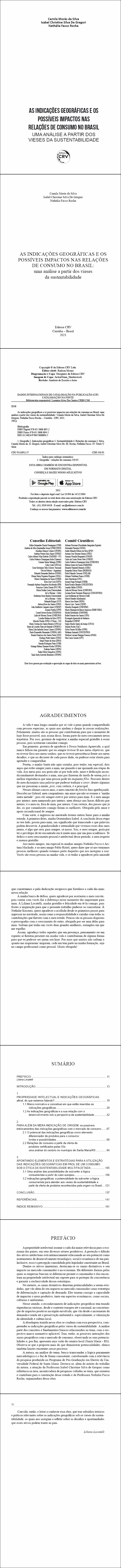 AS INDICAÇÕES GEOGRÁFICAS E OS POSSÍVEIS IMPACTOS NAS RELAÇÕES DE CONSUMO NO BRASIL: <br>uma análise a partir dos vieses da sustentabilidade