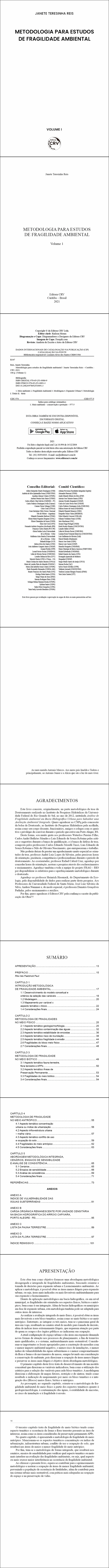 METODOLOGIA PARA ESTUDOS DE FRAGILIDADE AMBIENTAL <br>Volume 1