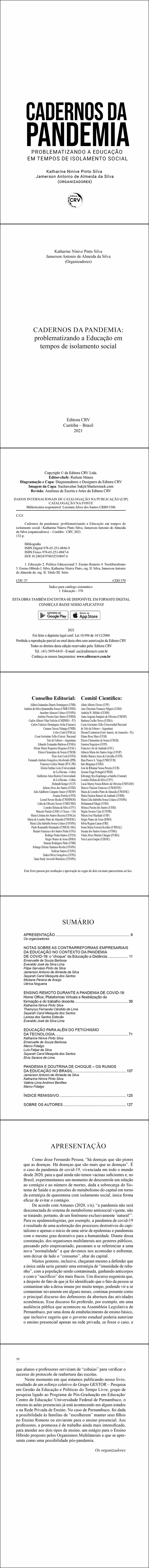 CADERNOS DA PANDEMIA:<br> problematizando a Educação em tempos de isolamento social