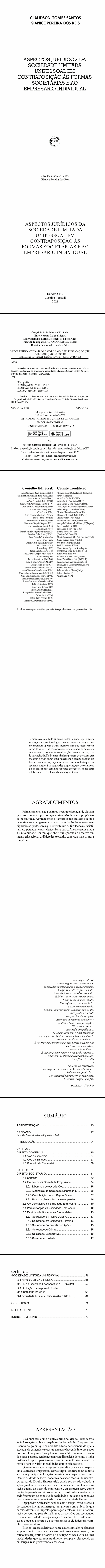 ASPECTOS JURÍDICOS DA SOCIEDADE LIMITADA UNIPESSOAL EM CONTRAPOSIÇÃO ÀS FORMAS SOCIETÁRIAS E AO EMPRESÁRIO INDIVIDUAL