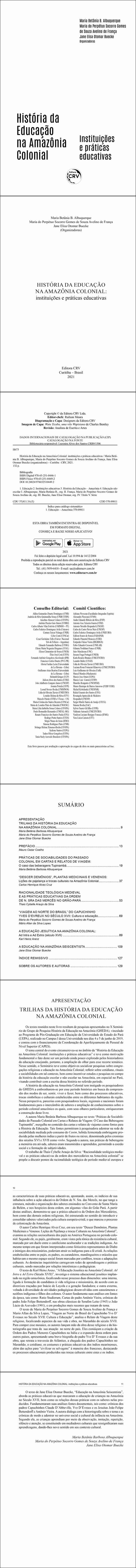 HISTÓRIA DA EDUCAÇÃO NA AMAZÔNIA COLONIAL:<br> instituições e práticas educativas