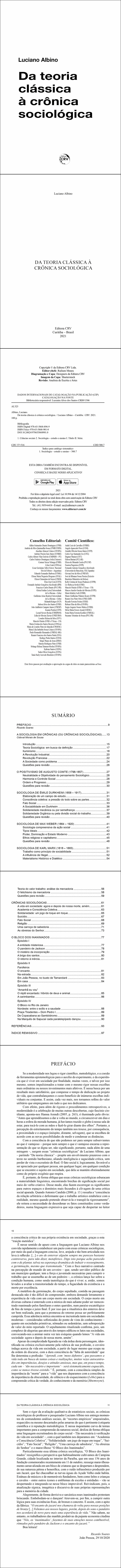 DA TEORIA CLÁSSICA À CRÔNICA SOCIOLÓGICA