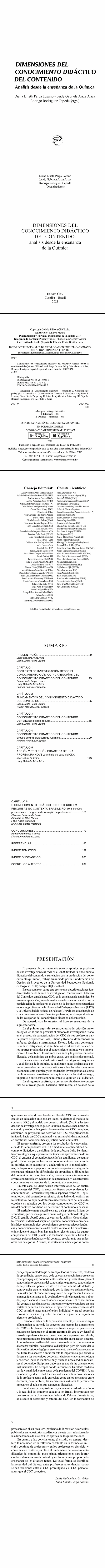 DIMENSIONES DEL CONOCIMIENTO DIDÁCTICO DEL CONTENIDO:<br> análisis desde la enseñanza de la Química