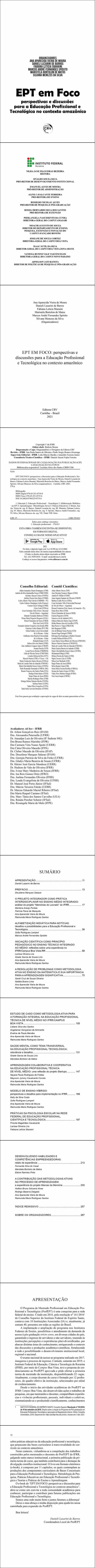 EPT EM FOCO: <br>perspectivas e discussões para a Educação Profissional e Tecnológica no contexto amazônico