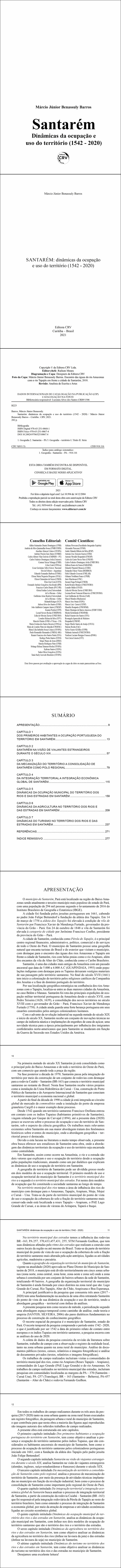 SANTARÉM:<br> dinâmicas da ocupação e uso do território (1542 - 2020)