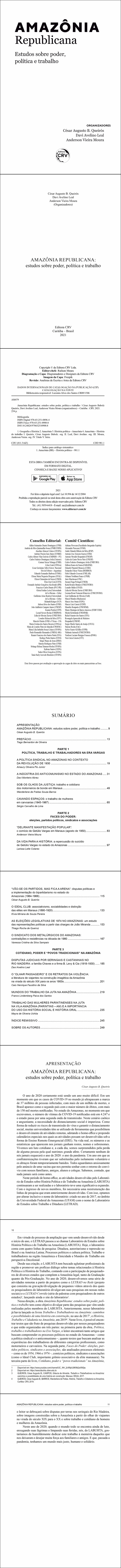AMAZÔNIA REPUBLICANA:<br> estudos sobre poder, política e trabalho