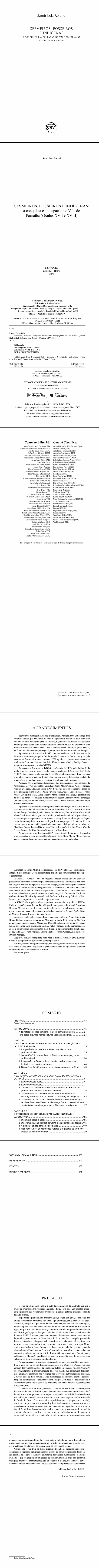 SESMEIROS, POSSEIROS E INDÍGENAS:<br> a conquista e a ocupação no Vale do Parnaíba (séculos XVII e XVIII)