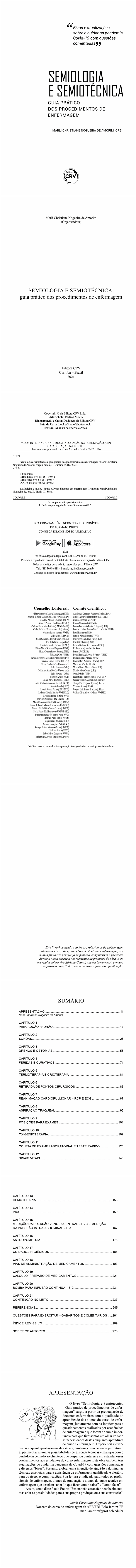 SEMIOLOGIA E SEMIOTÉCNICA:<br> guia prático dos procedimentos de enfermagem