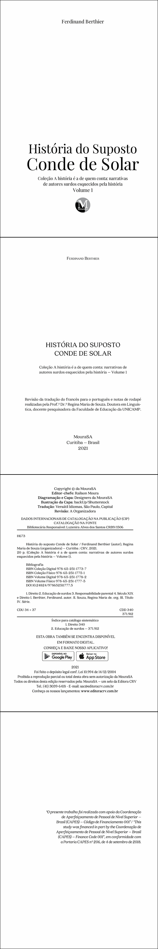 HISTÓRIA DO SUPOSTO CONDE DE SOLAR<br>Coleção A história é a de quem conta:<br> narrativas de autores surdos esquecidos pela história – Volume 1