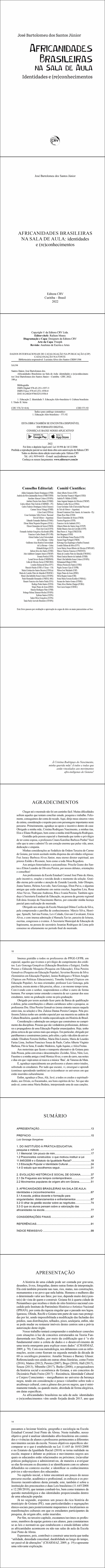 AFRICANIDADES BRASILEIRAS NA SALA DE AULA: <br>identidades e (re)conhecimentos