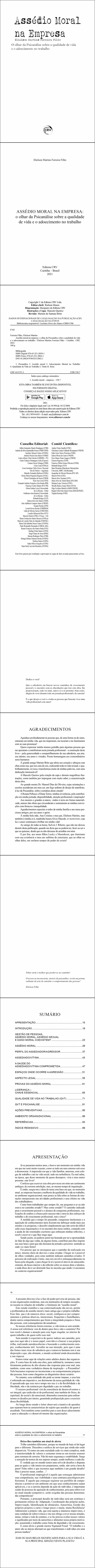 ASSÉDIO MORAL NA EMPRESA:<br> o olhar da Psicanálise sobre a qualidade de vida e o adoecimento no trabalho