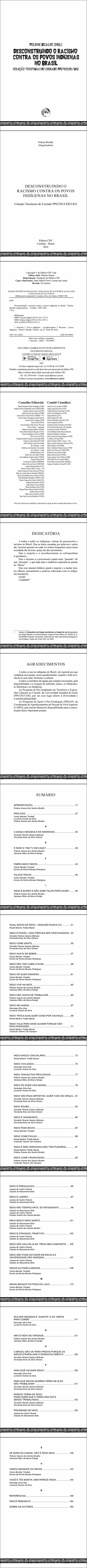 DESCONSTRUINDO O RACISMO CONTRA OS POVOS INDÍGENAS NO BRASIL<br><br> Coleção Tessituras do Cerrado PPGTECCER/UEG