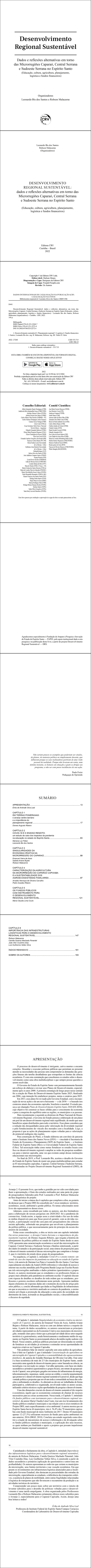 DESENVOLVIMENTO REGIONAL SUSTENTÁVEL: <br>dados e reflexões alternativas em torno das Microrregiões Caparaó, Central Serrana e Sudoeste Serrana no Espírito Santo (Educação, cultura, agricultura, planejamento, logística e fundos financeiros)