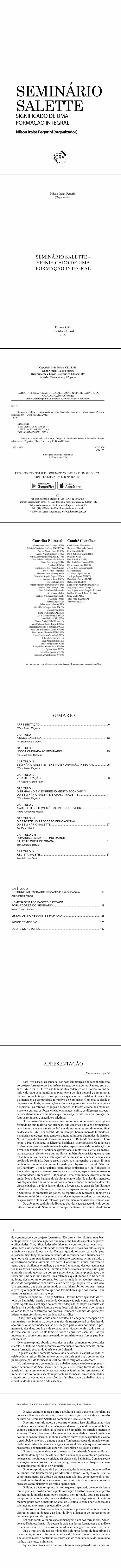 SEMINÁRIO SALETTE – SIGNIFICADO DE UMA FORMAÇÃO INTEGRAL