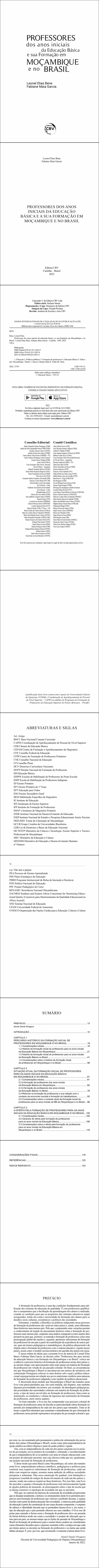 PROFESSORES DOS ANOS INICIAIS DA EDUCAÇÃO BÁSICA E A SUA FORMAÇÃO EM MOÇAMBIQUE E NO BRASIL