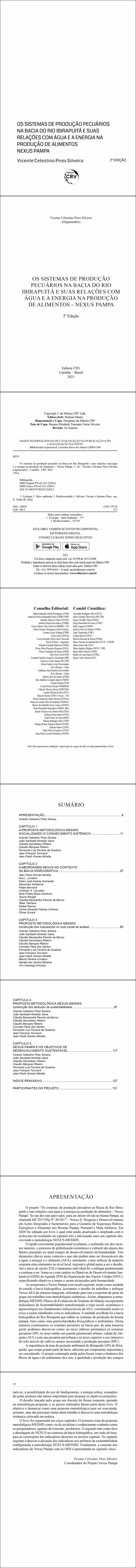 OS SISTEMAS DE PRODUÇÃO PECUÁRIOS NA BACIA DO RIO IBIRAPUITÃ E SUAS RELAÇÕES COM ÁGUA E A ENERGIA NA PRODUÇÃO DE ALIMENTOS – NEXUS PAMPA<br> 2ª Edição