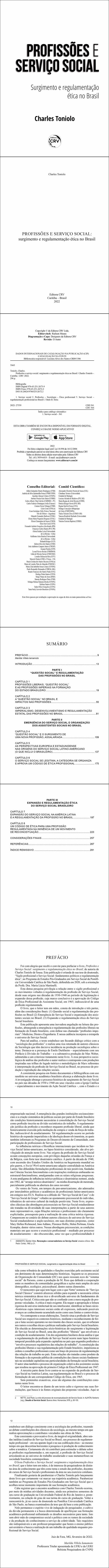 PROFISSÕES E SERVIÇO SOCIAL:<br> surgimento e regulamentação ética no Brasil