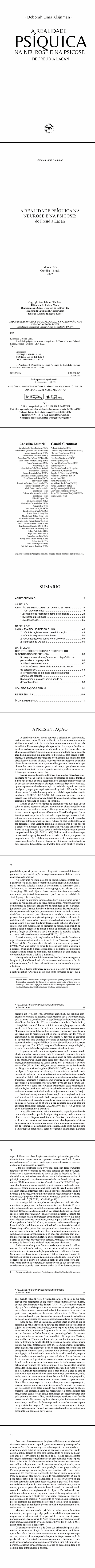 A REALIDADE PSÍQUICA NA NEUROSE E NA PSICOSE: <br>de Freud a Lacan