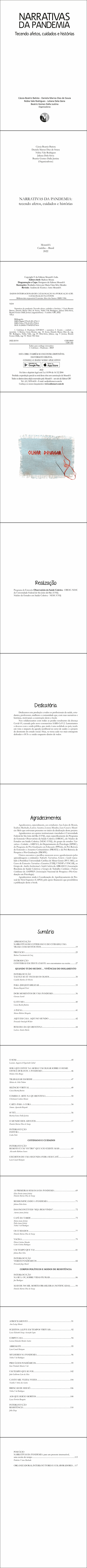 NARRATIVAS DA PANDEMIA:<br>tecendo afetos, cuidados e histórias