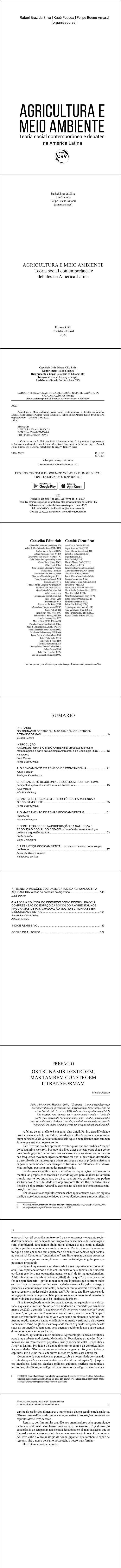 AGRICULTURA E MEIO AMBIENTE:	<br> TEORIA SOCIAL CONTEMPORÂNEA E DEBATES NA AMÉRICA LATINA