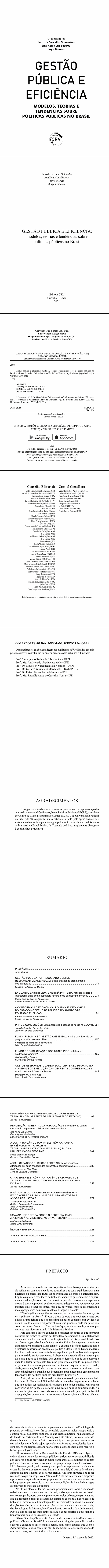 GESTÃO PÚBLICA E EFICIÊNCIA:<br> modelos, teorias e tendências sobre políticas públicas no Brasil