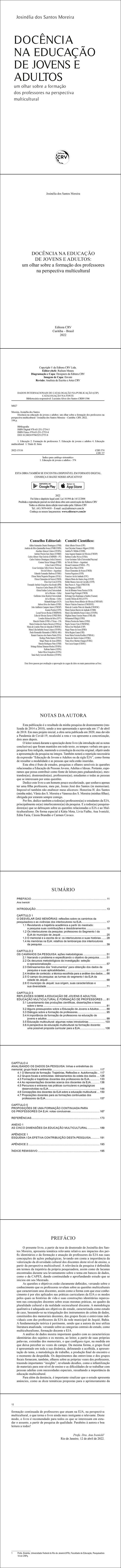 DOCÊNCIA NA EDUCAÇÃO DE JOVENS E ADULTOS:<br>um olhar sobre a formação dos professores na perspectiva multicultural