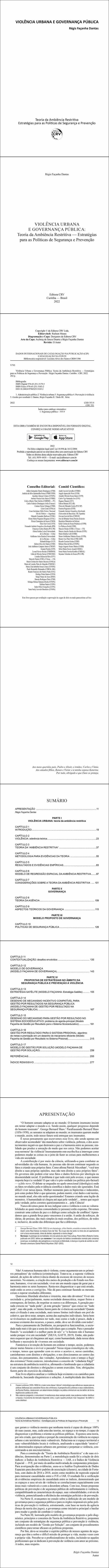 VIOLÊNCIA URBANA E GOVERNANÇA PÚBLICA: <br>Teoria da Ambiência Restritiva — Estratégias para as Políticas de Segurança e Prevenção