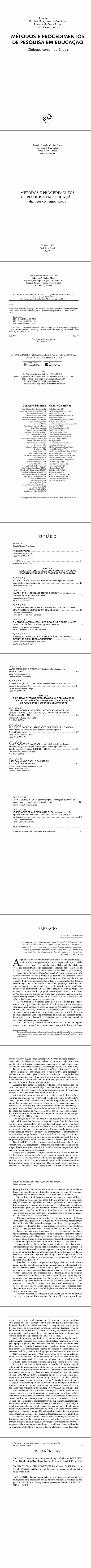 MÉTODOS E PROCEDIMENTOS DE PESQUISA EM EDUCAÇÃO:<br> diálogos contemporâneos