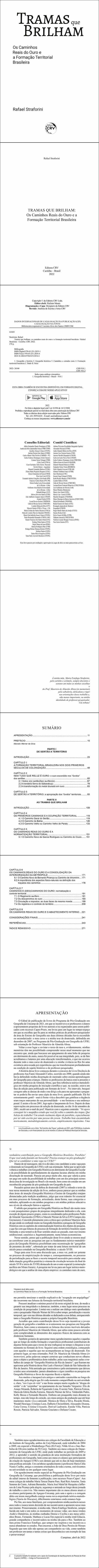 TRAMAS QUE BRILHAM:<br> Os Caminhos Reais do Ouro e a Formação Territorial Brasileira
