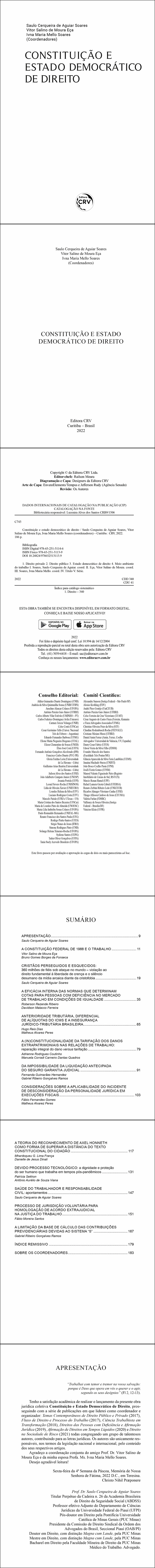 CONSTITUIÇÃO E ESTADO DEMOCRÁTICO DE DIREITO