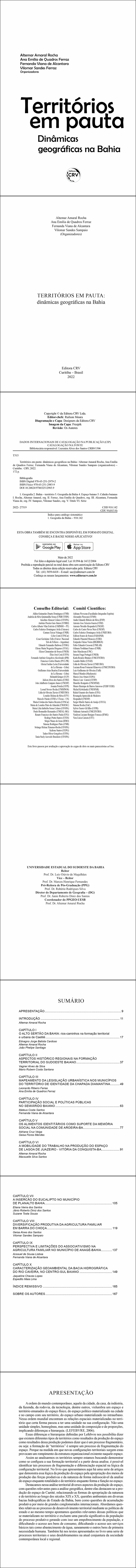 TERRITÓRIOS EM PAUTA:<br> dinâmicas geográficas na Bahia