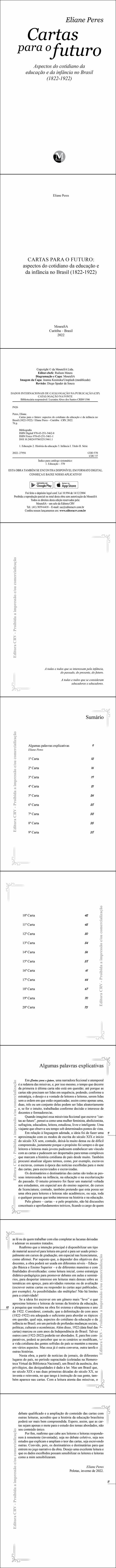 CARTAS PARA O FUTURO:<br>aspectos do cotidiano da educação e da infância no Brasil (1822-1922)