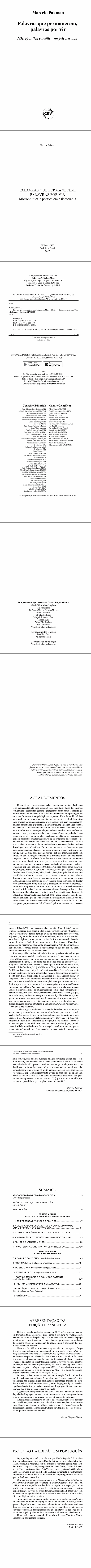 PALAVRAS QUE PERMANECEM, PALAVRAS POR VIR<br> Micropolítica e poética em psicoterapia