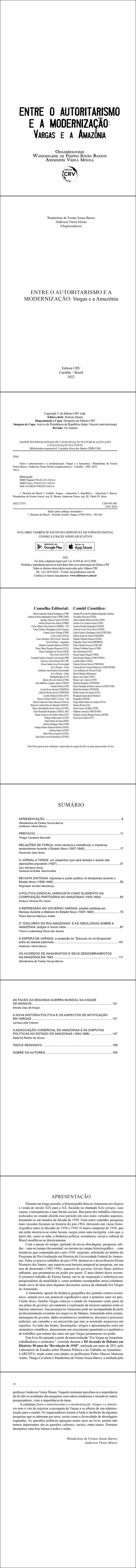 ENTRE O AUTORITARISMO E A MODERNIZAÇÃO: <br>Vargas e a Amazônia