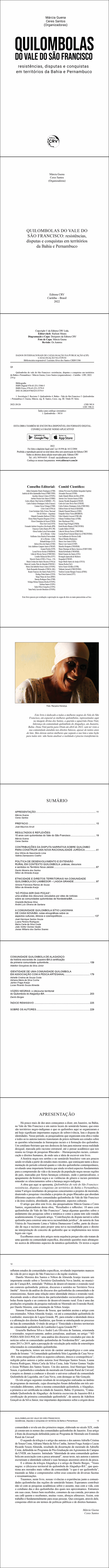 QUILOMBOLAS DO VALE DO SÃO FRANCISCO: <br>resistências, disputas e conquistas em territórios da Bahia e Pernambuco