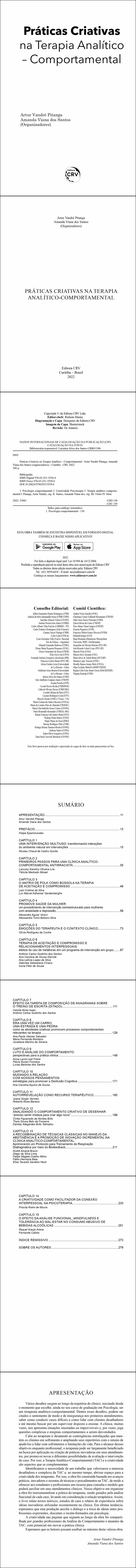 PRÁTICAS CRIATIVAS NA TERAPIA ANALÍTICO-COMPORTAMENTAL