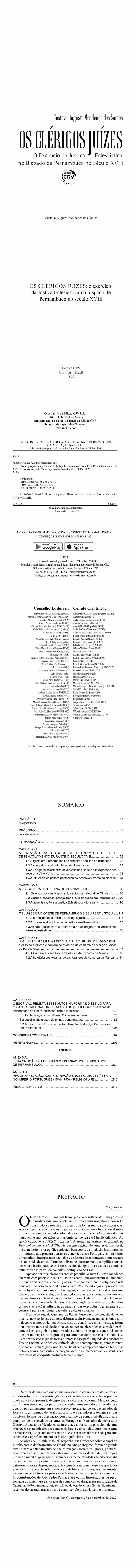 OS CLÉRIGOS JUÍZES<br>o exercício da Justiça Eclesiástica no bispado de Pernambuco no século XVIII