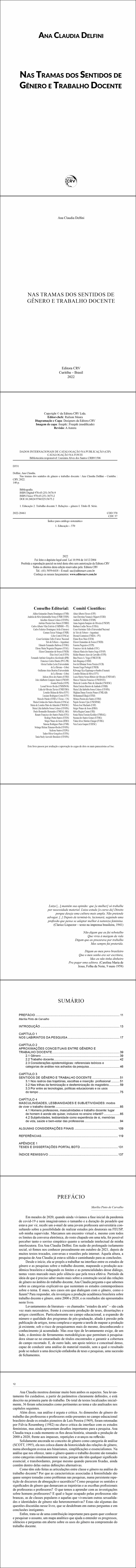 NAS TRAMAS DOS SENTIDOS DE GÊNERO E TRABALHO DOCENTE