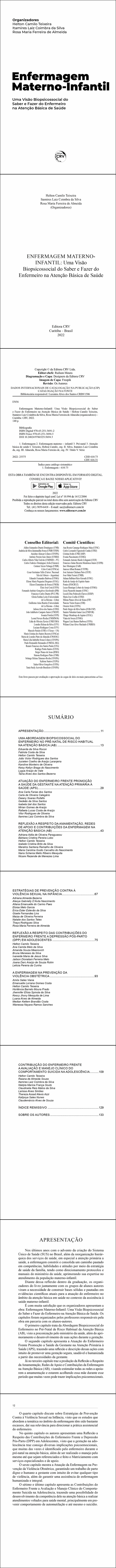 ENFERMAGEM MATERNO-INFANTIL<br>Uma Visão Biopsicossocial do Saber e Fazer do Enfermeiro na Atenção Básica de Saúde