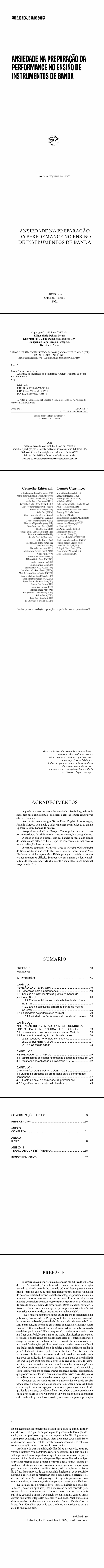 ANSIEDADE NA PREPARAÇÃO DA PERFORMANCE NO ENSINO DE INSTRUMENTOS DE BANDA