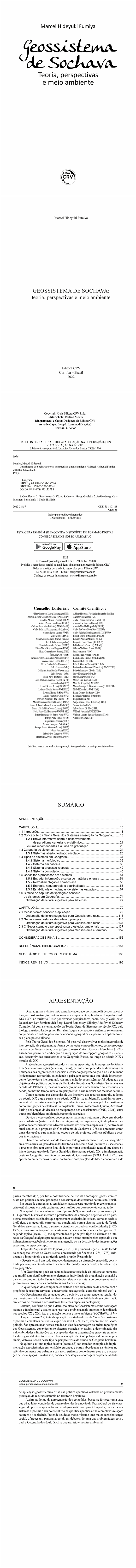 GEOSSISTEMA DE SOCHAVA<br> teoria, perspectivas e meio ambiente