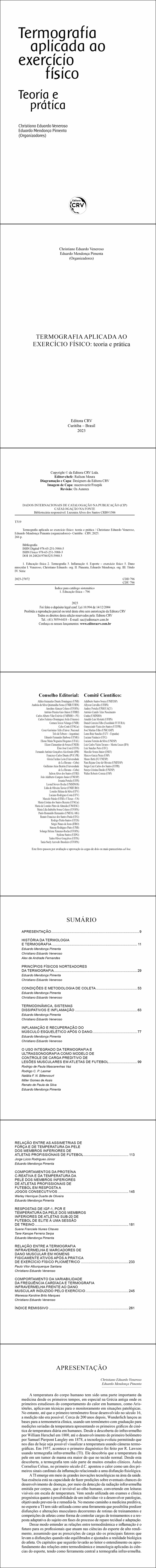 TERMOGRAFIA APLICADA AO EXERCÍCIO FÍSICO<br>teoria e prática