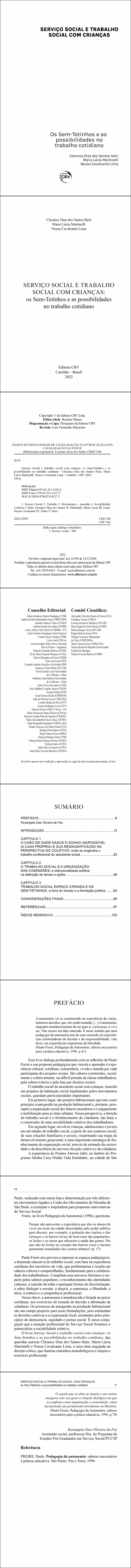 SERVIÇO SOCIAL E TRABALHO SOCIAL COM CRIANÇAS <BR> os Sem-Tetinhos e as possibilidades no trabalho cotidiano