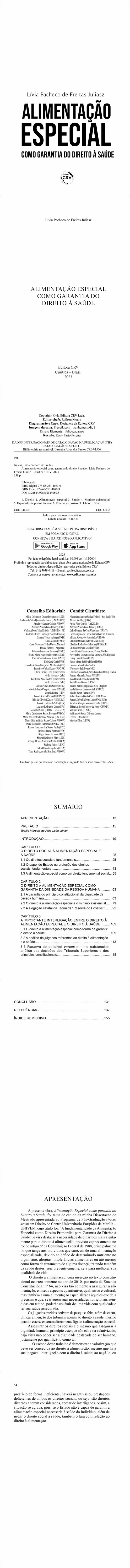 ALIMENTAÇÃO ESPECIAL COMO GARANTIA DO DIREITO À SAÚDE