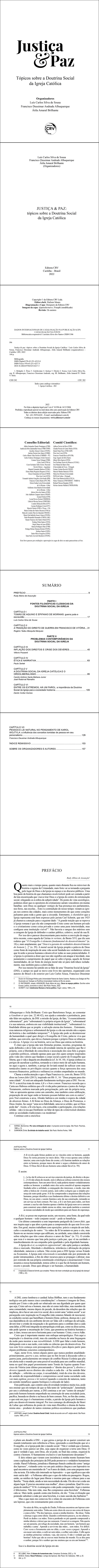 JUSTIÇA & PAZ <BR> Tópicos sobre a Doutrina Social da Igreja Católica