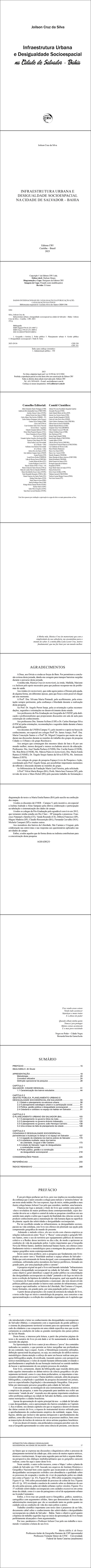 INFRAESTRUTURA URBANA E DESIGUALDADE SOCIOESPACIAL NA CIDADE DE SALVADOR – BAHIA