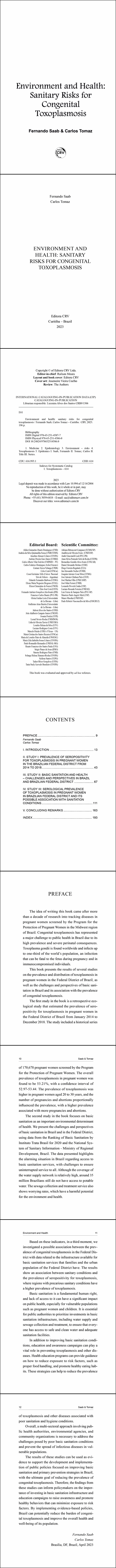 ENVIRONMENT AND HEALTH <BR> SANITARY RISKS FOR CONGENITAL TOXOPLASMOSIS