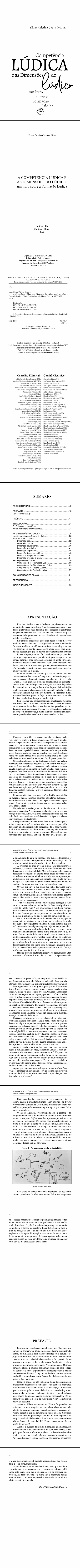 A COMPETÊNCIA LÚDICA E AS DIMENSÕES DO LÚDICO<br>um livro sobre a Formação Lúdica