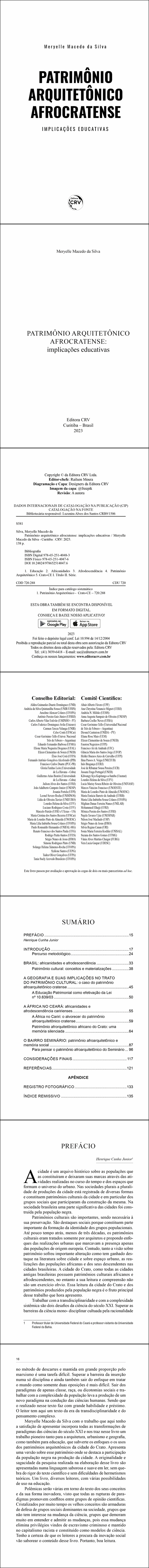 PATRIMÔNIO ARQUITETÔNICO AFROCRATENSE<br>implicações educativas